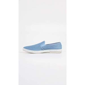 RIVIERA Mens Light Blue Jeans Round Toe Platform Slip On Sneakers 44